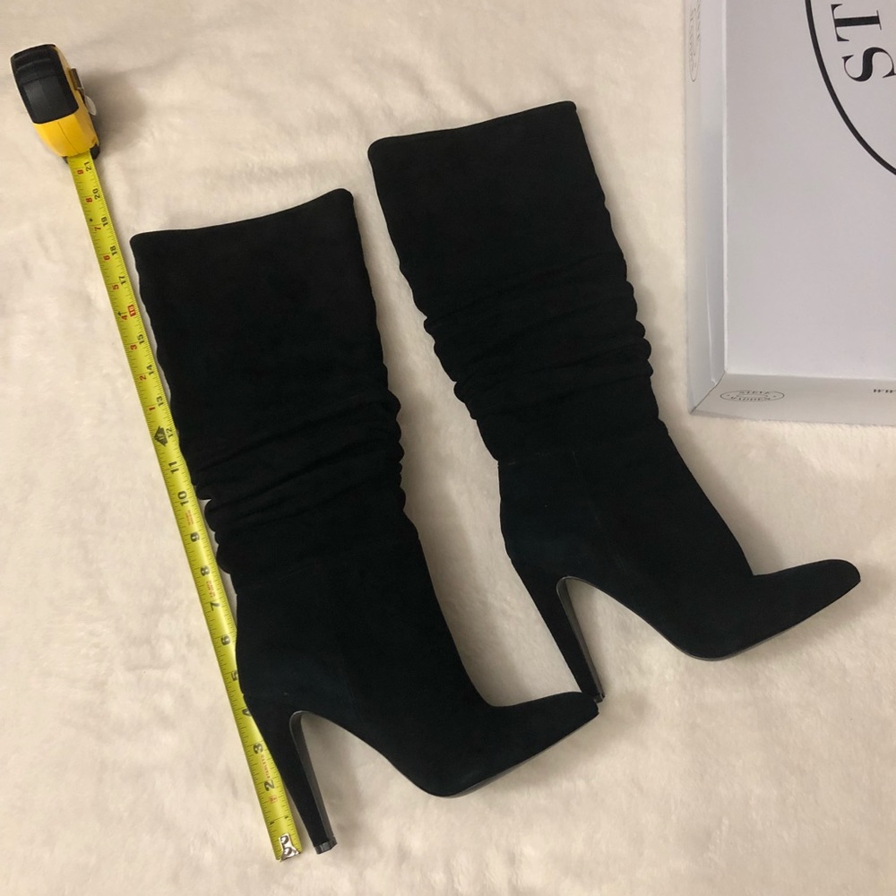 Steve Madden Carrie Black Suede Boots